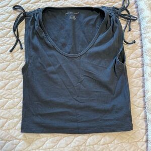 American Eagle Outfitters Charcoal Sleeveless Tank Top